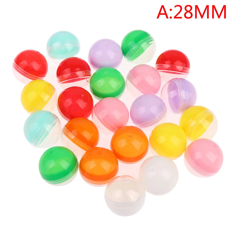 100 Pcs Empty Vending Capsules – Half Clear Half Color Balls Vending Capsules Axl A
