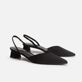 Women's Pointed Toe Square Heel Sandals – Slip-On Block Heels Block Heel Sandals Axl 40 black