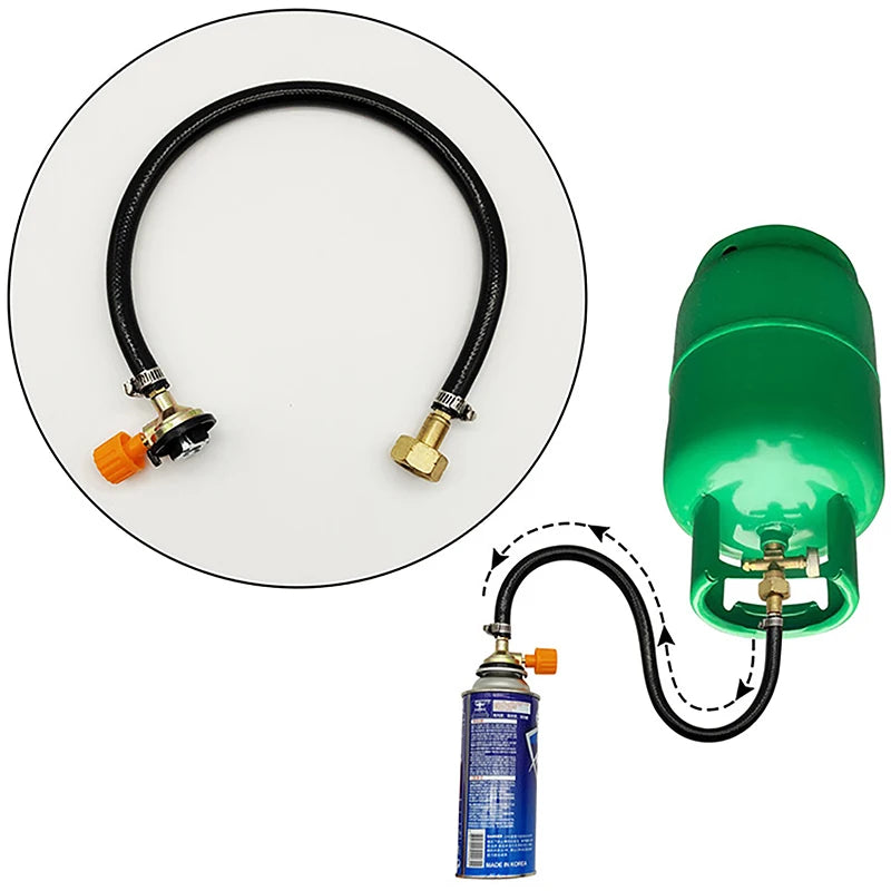 Leak-Proof Gas Refill Adapter – Braided Hose Cylinder Coupler Gas Refill Adapter Axl