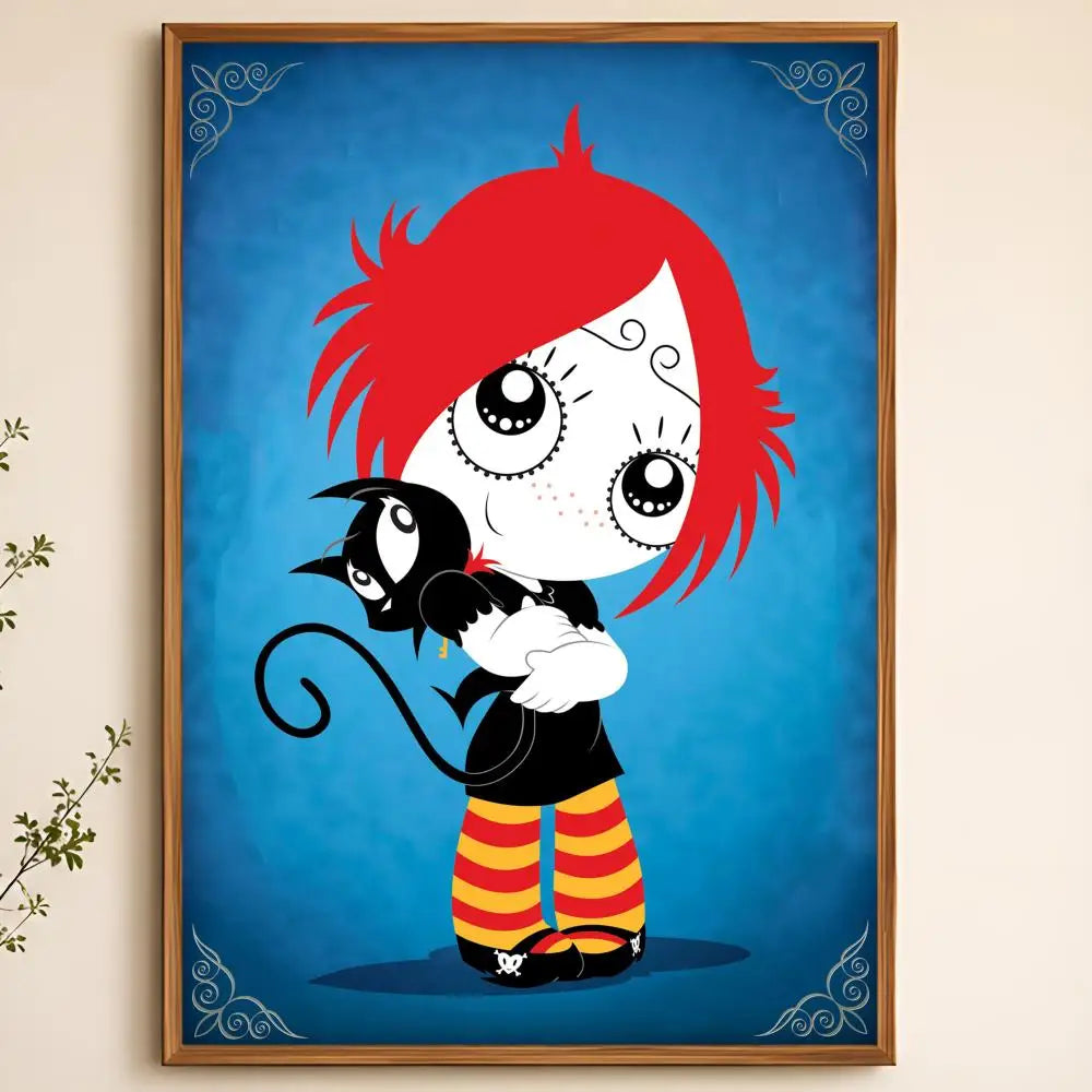 Ruby Gloom Waterproof PVC Wall Poster – Peel & Stick HD Art Wall Art Poster Axl White10 60X90cmNoframe