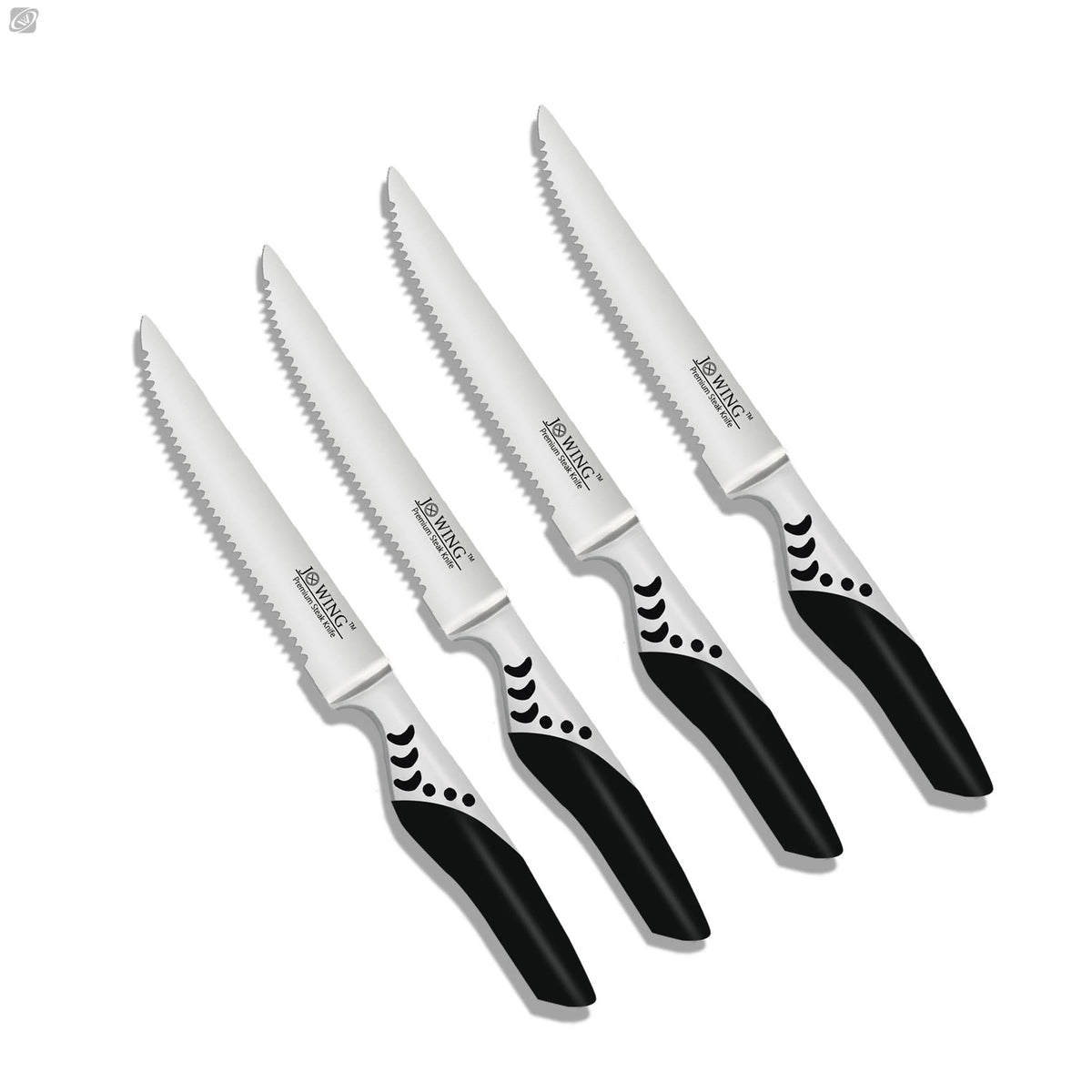 Serrated Steak Knives Set – 1.4116 German Steel Blade Steak Knife Set Axl 4 Pc Knife Set