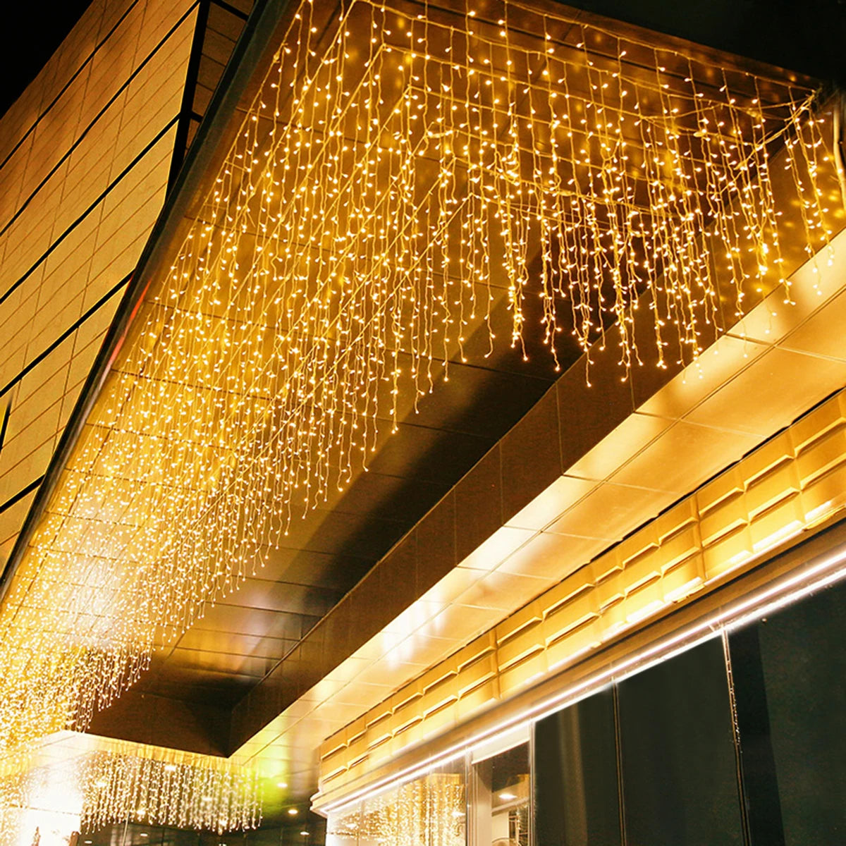 5M LED Icicle Curtain String Lights – 96 LEDs, 8 Modes EU Plug LED String Lights Axl