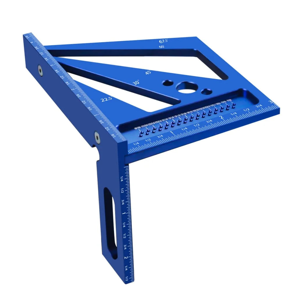 Multi-Angle Aluminum Woodworking Square Protractor Layout Tool Woodworking Square Axl Blue Inch China Mainland
