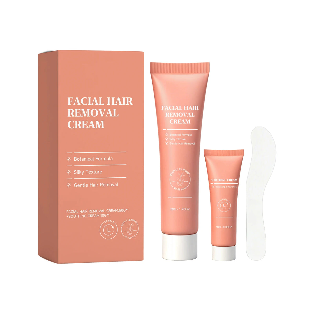 Facial Hair Removal Cream Kit – Gentle Formula for Women 50g Hair Removal Cream Axl 60g