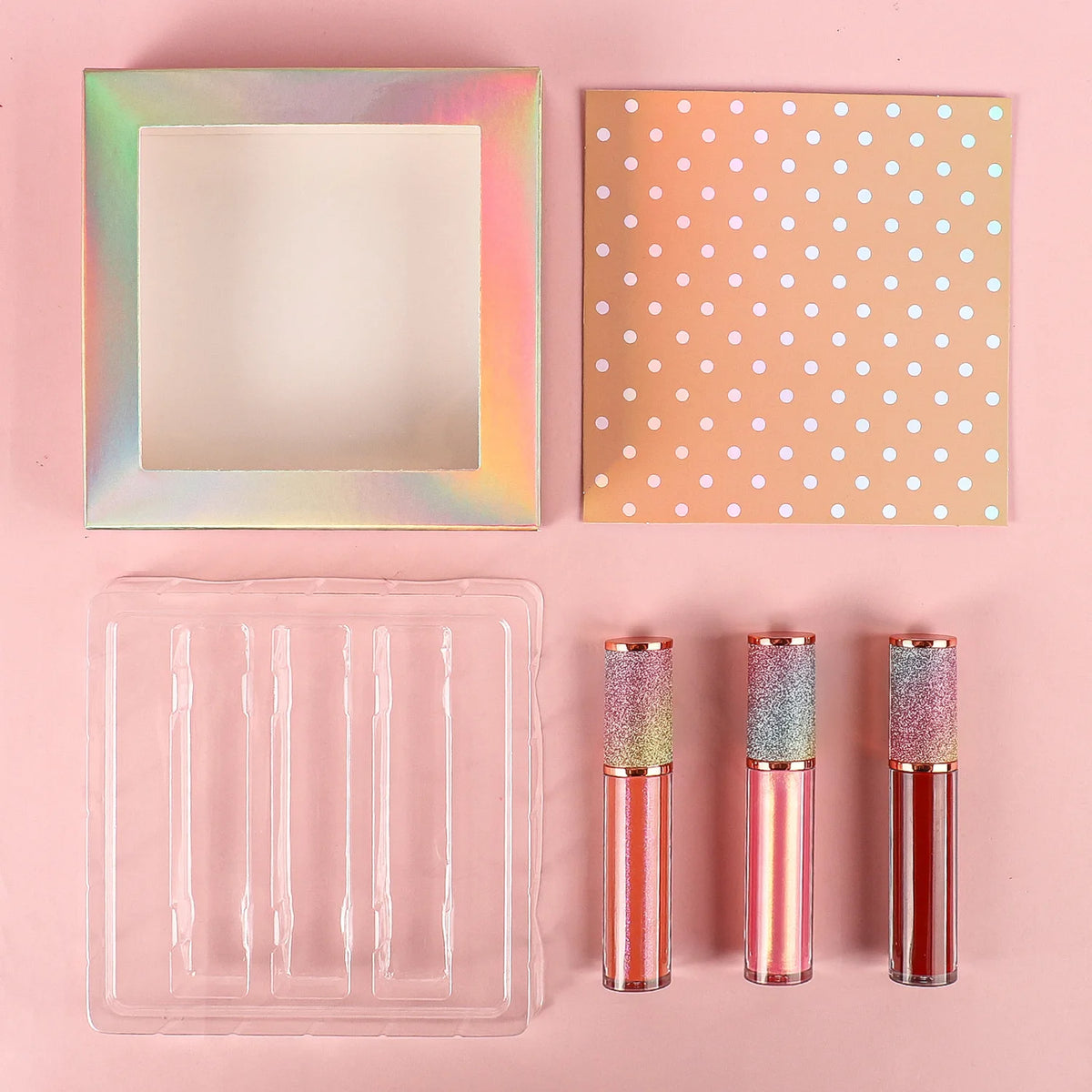 Private Label Vegan Lip Gloss Set | Custom Logo Makeup Kit Private Label Lip Gloss Axl Lip Kit 50pcs with logo