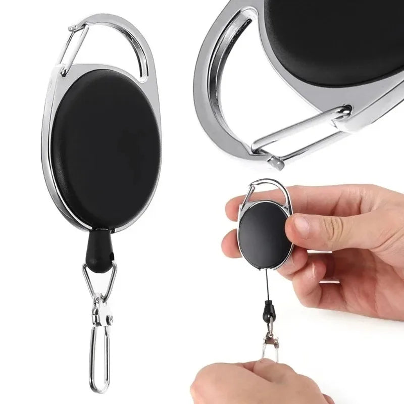 Retractable Carabiner Key Chain – Anti-Loss Badge & Key Reel Retractable Key Reel Axl