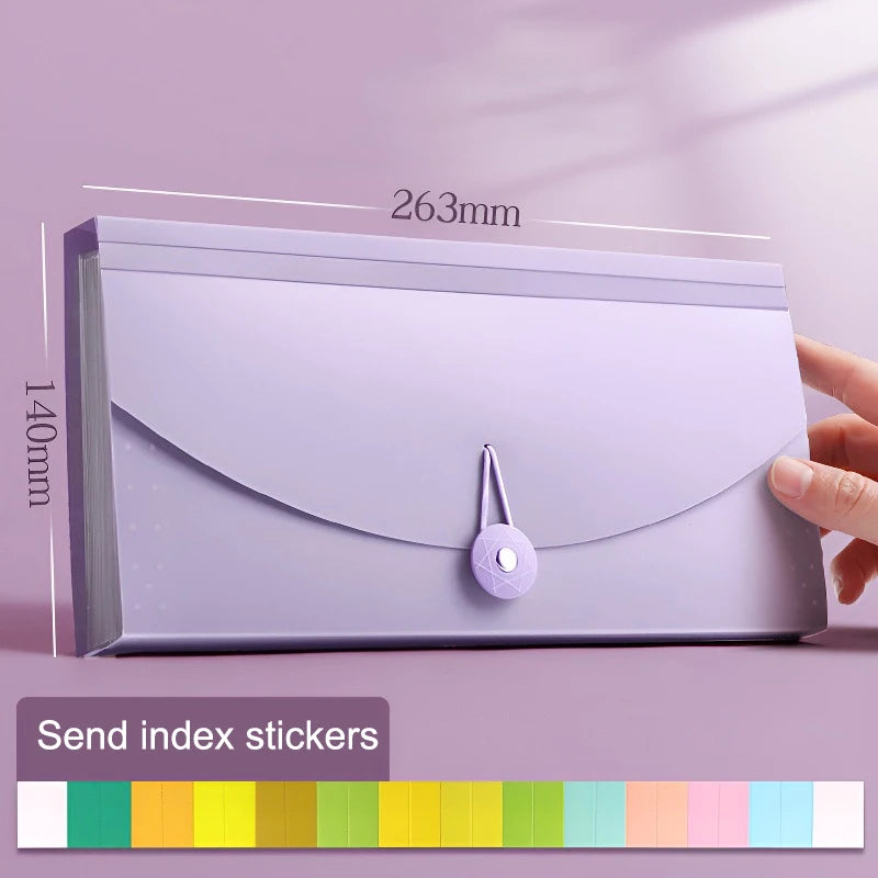 13-Pocket Expanding File Folder – Color-Coded Receipt Organizer Expanding File Folder Axl 263MM purple