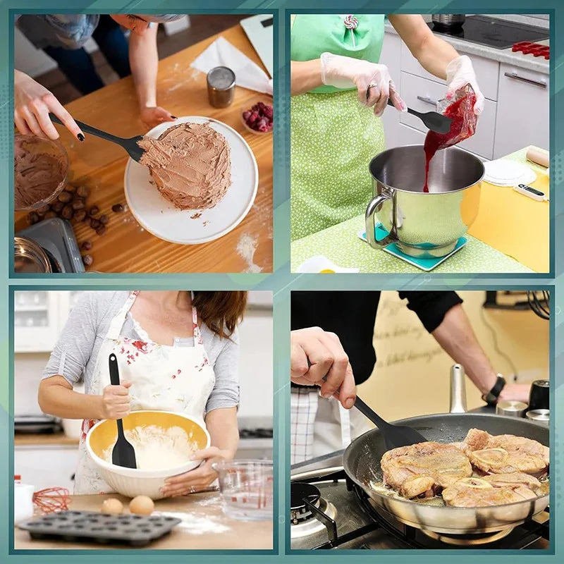 2-Piece Silicone Spatula Set – Nonstick Baking & Pastry Scraper Silicone Spatula Set Axl
