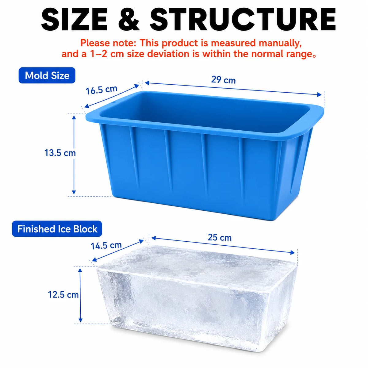 Extra Large Silicone Ice Block Mold – Giant 8 LB Ice Maker Silicone Ice Mold Axl