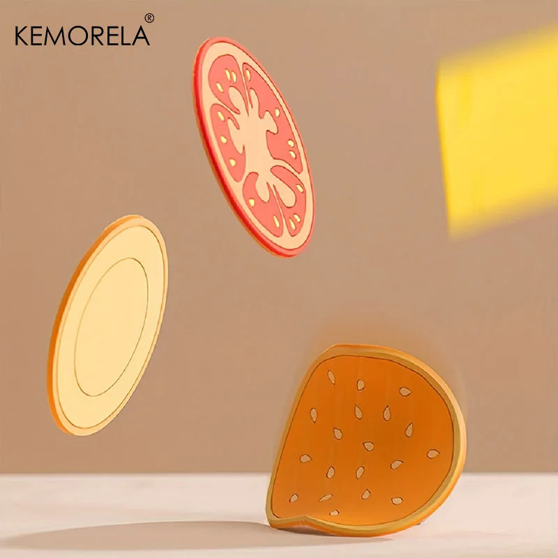 8-Piece Burger Shape Silicone Coaster Set | Fun Kitchen Gift Silicone Coaster Set Axl