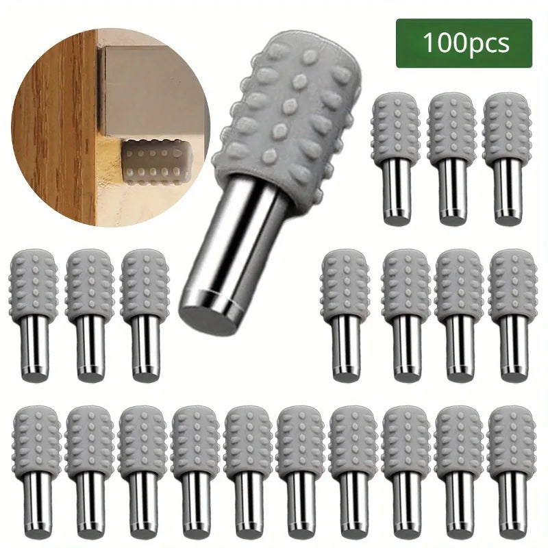 100-Pack Shelf Support Pins with Anti-Slip Sleeves | Cabinet & Wardrobe Shelf Support Pins Axl