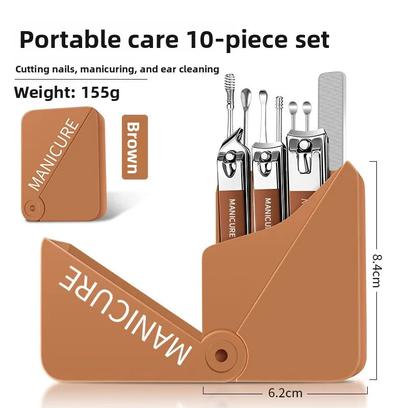 Professional Nail Clipper Set – Anti-Splash Stainless Steel Kit Nail Clipper Set Axl Rotating box nail cl 2