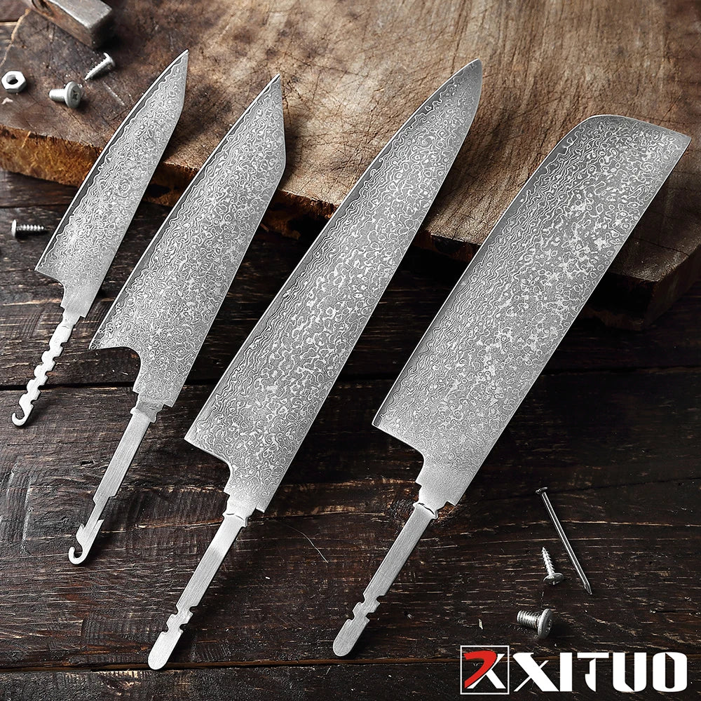 Damascus Knife Blanks 1–9 PCS | 67-Layer VG10 Steel DIY Blades Damascus Knife Blanks Axl