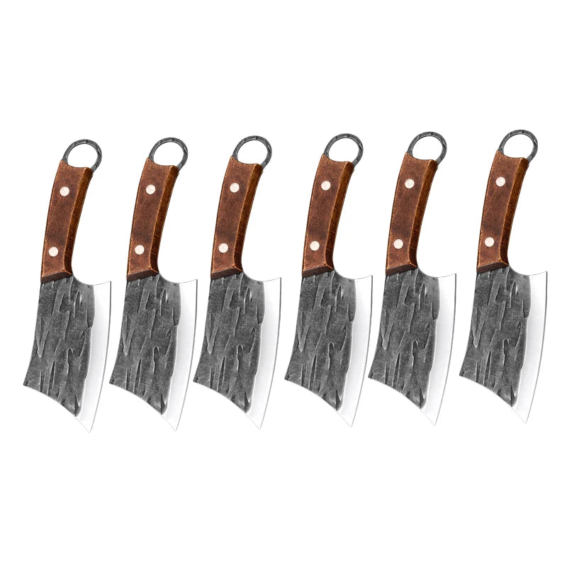 InLeung Cleaver Knife – Hand-Forged Stainless Steel Chef Knife Kitchen Cleaver Knife Axl Knife 6pcs