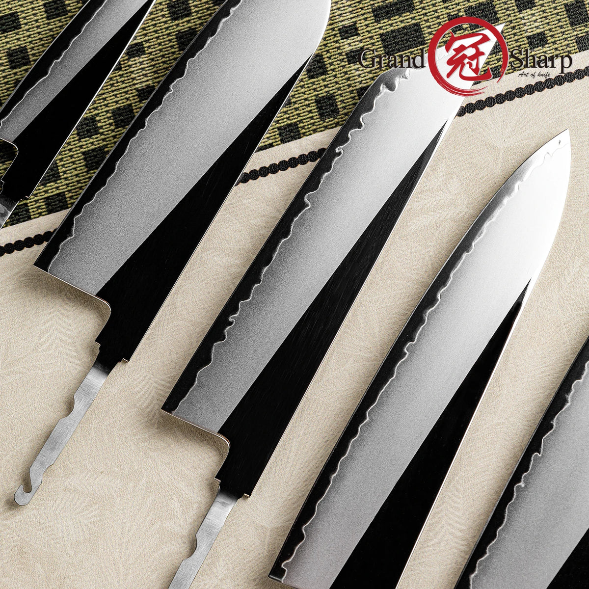 Grandsharp DIY Blade Blank – PM204 3-Layer Composite Steel Knife DIY Knife Blade Blank Axl
