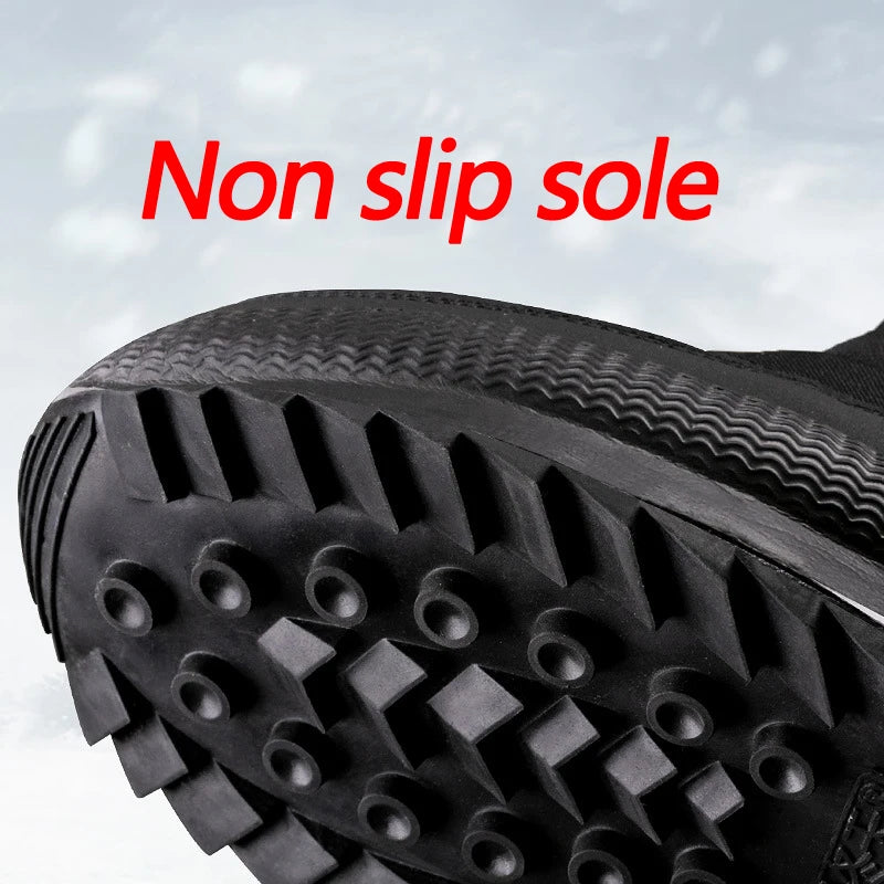 Men's Waterproof Snow Boots – Plush Lined Non-Slip Ankle Boot Men's Snow Boots Axl