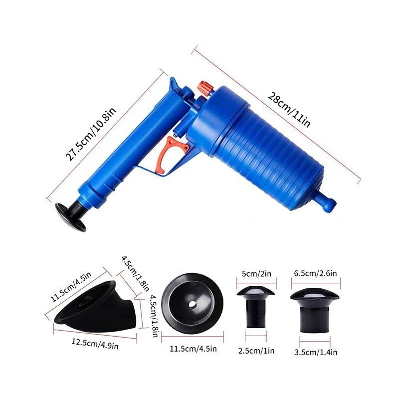 Air Pressure Drain Unblocker Plunger – Pipe Clog Remover Tool Drain Clog Remover Axl