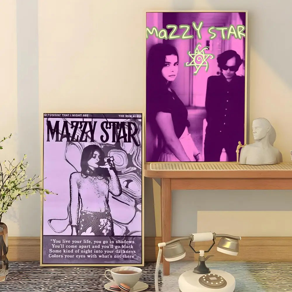 Mazzy Star Poster HD Waterproof PVC Wall Sticker | Music Décor Wall Art Sticker Axl