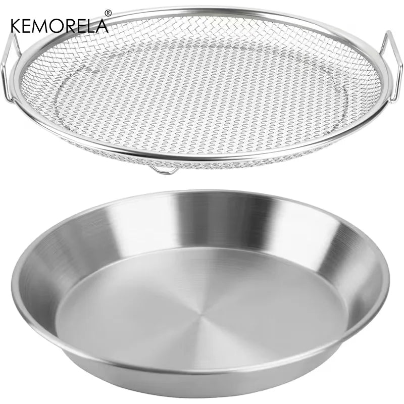 KEMORELA Stainless Steel Oil Filter Strainer Basket & Handle Kitchen Strainer Basket Axl 1 Set