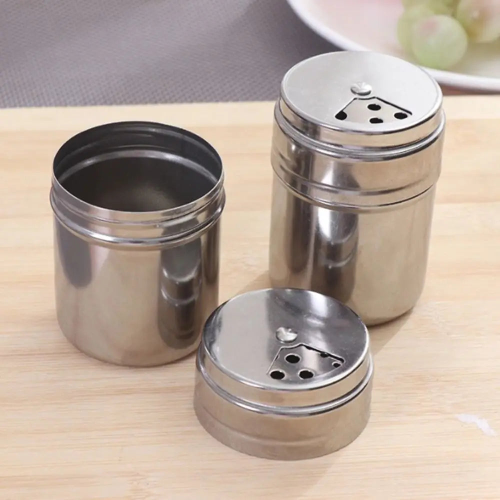 Stainless Steel Spice Shaker – Rotating Lid Salt & Pepper Jar Spice Shaker Jar Axl