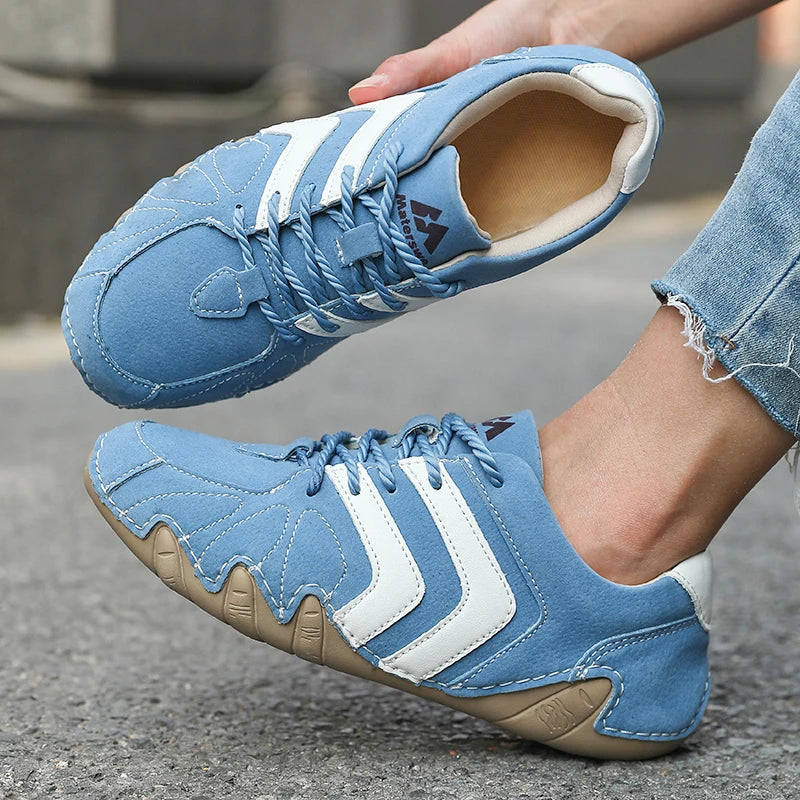 Women's Patchwork Faux Suede Casual Sneakers | AZGB Women's Casual Sneakers Axl