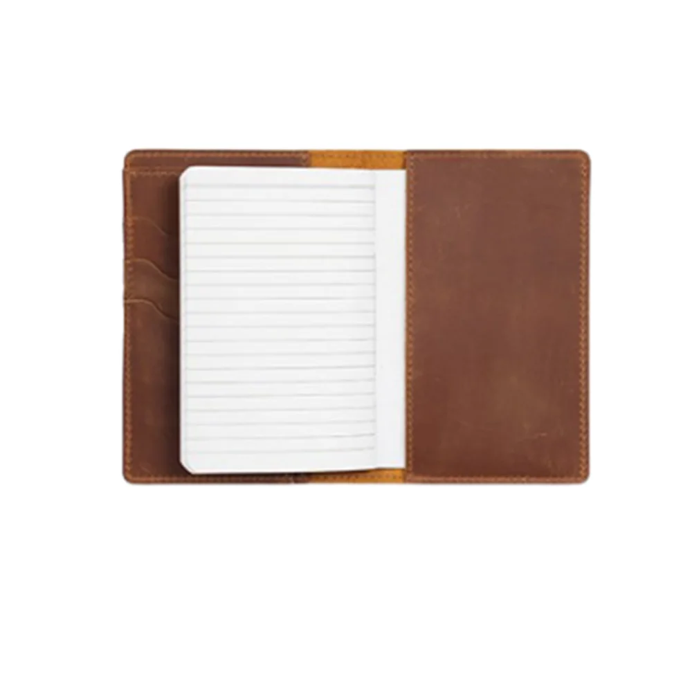 Crazy Horse Leather Journal Cover – Pen Slot & Card Holder Leather Journal Cover Axl Brown