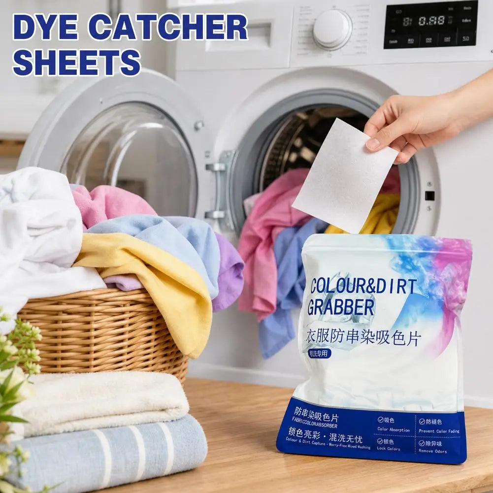 Color Catcher Laundry Sheets – Anti-Dye Tablets 1/3/5 Bags Laundry Color Catcher Axl