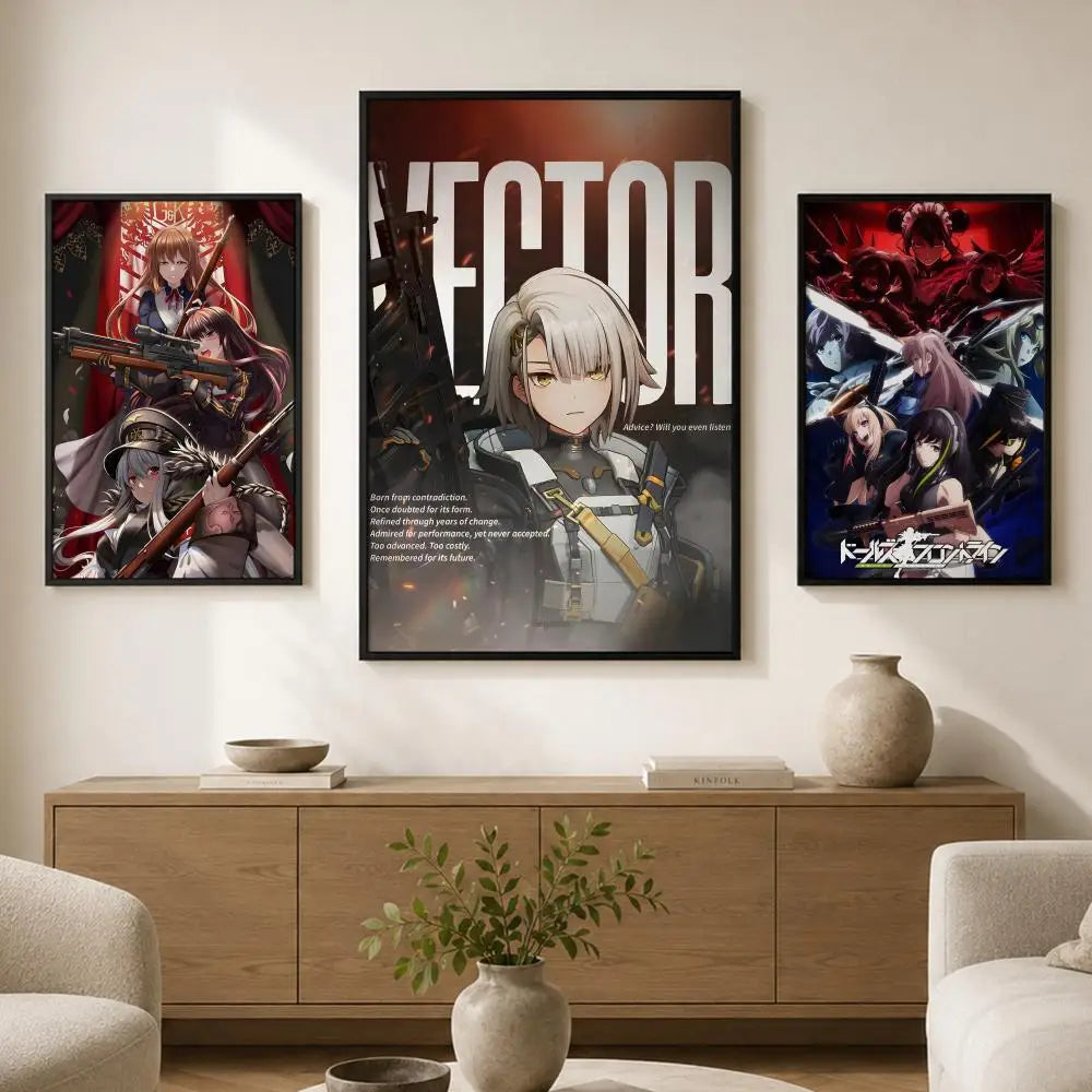 Girls' Frontline PVC Wall Poster – Peel & Stick HD Art Decor Wall Art Poster Axl