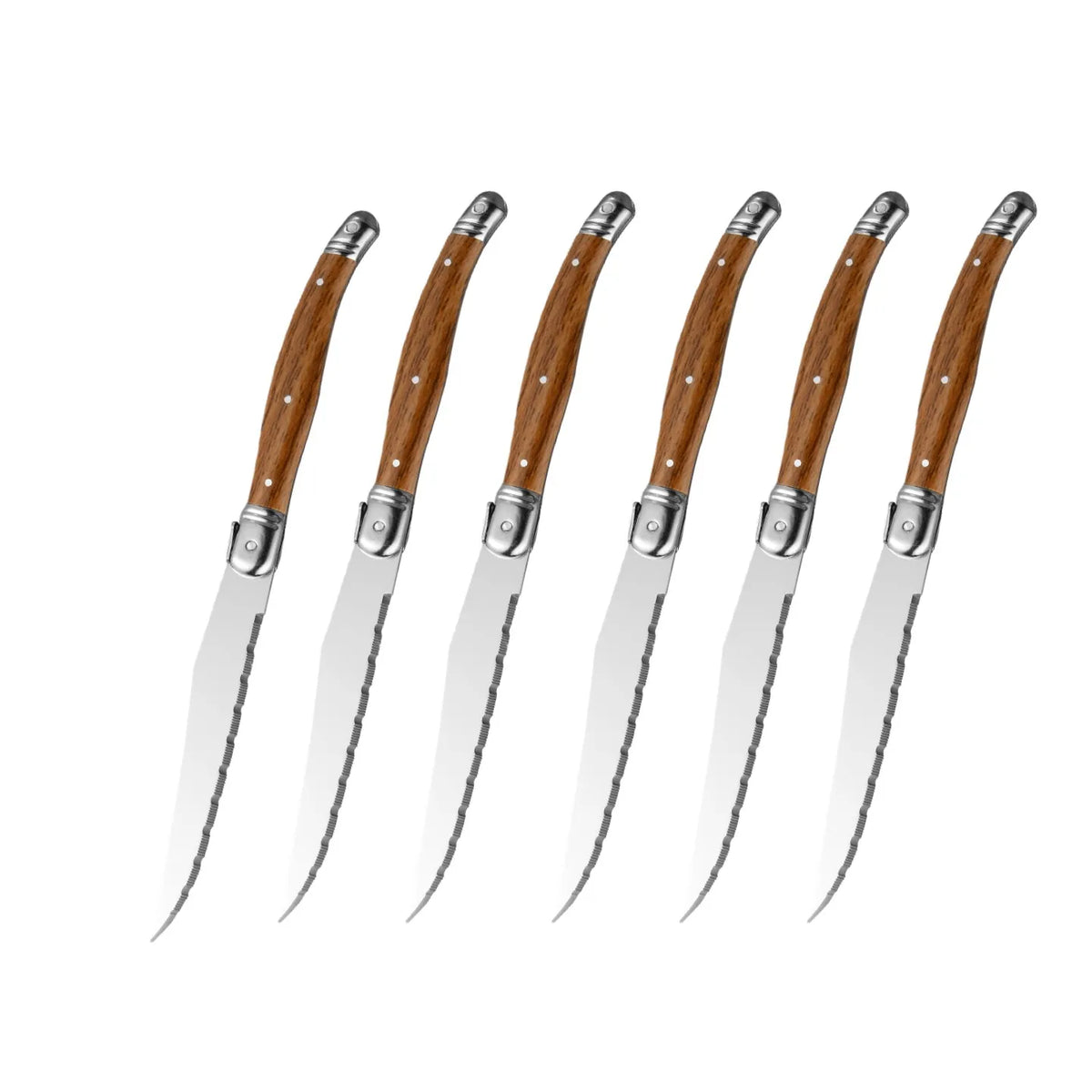 Laguiole Steak Knives & Forks Set – Stainless Steel Cutlery Steak Knife Set Axl 6 PCS Table knife