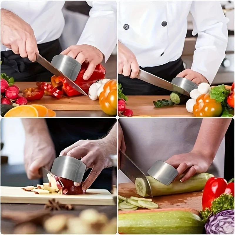 Stainless Steel Finger Guard – Safe Vegetable Slicer Tool Kitchen Safety Tool Axl