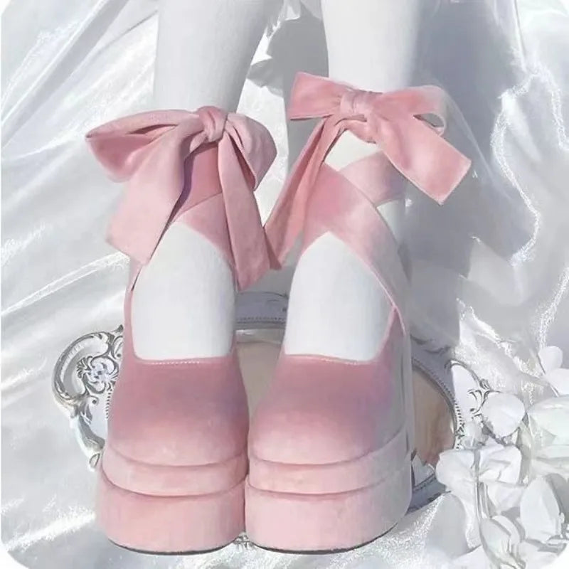 Retro Mary Jane High Heels – Thick Square Heel Women's Pumps Mary Jane Pumps Axl