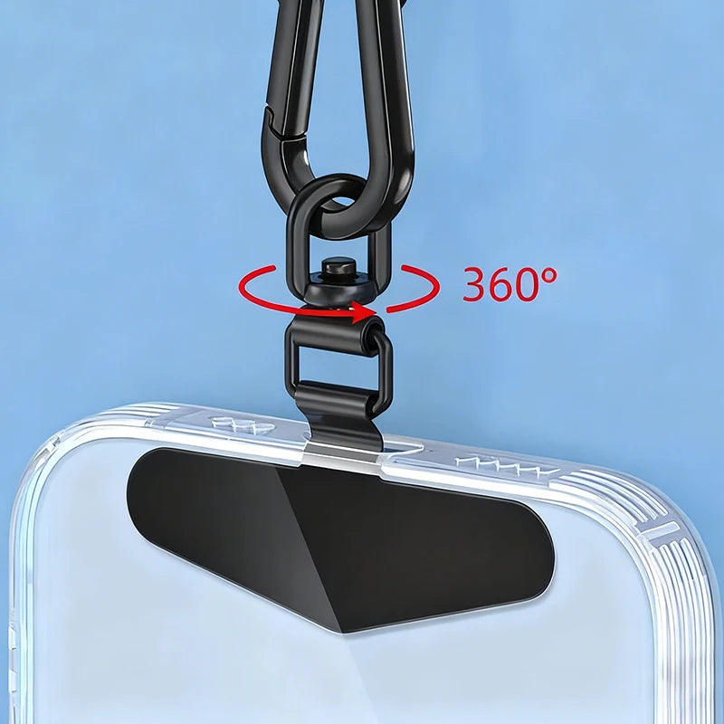 Steel Phone Lanyard Clip Patch – 360° Metal Strap Tab Phone Lanyard Clip Axl