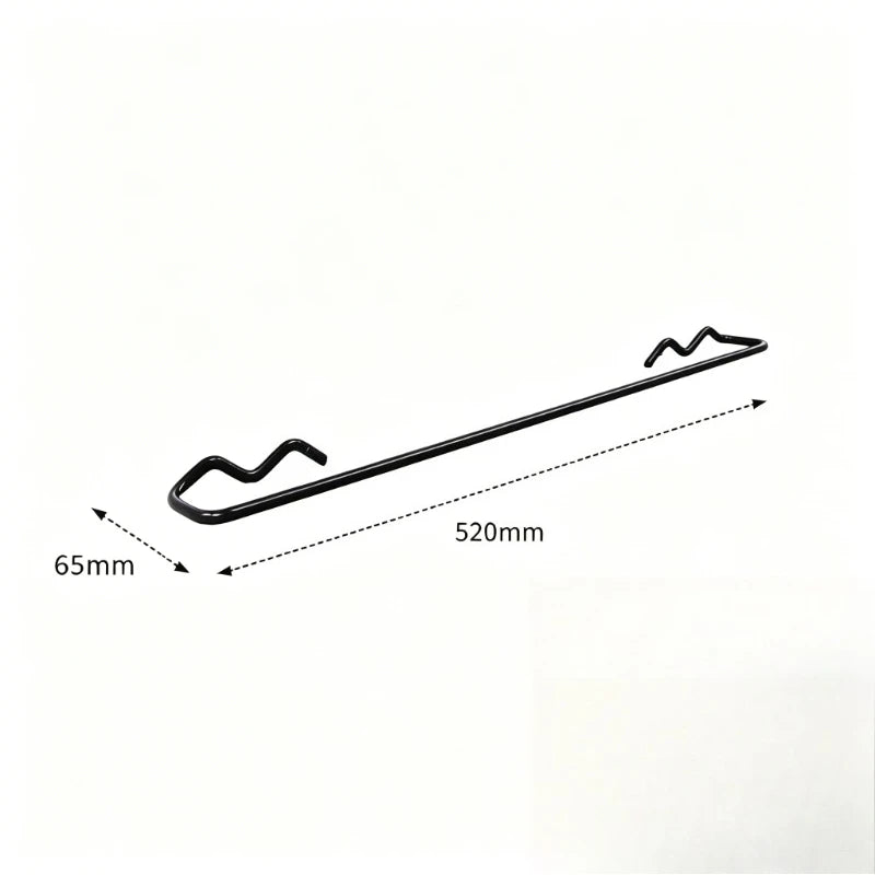 Metal Wall-Mounted Towel Rack – Bathroom & Coat Organizer Towel Rack Axl Black