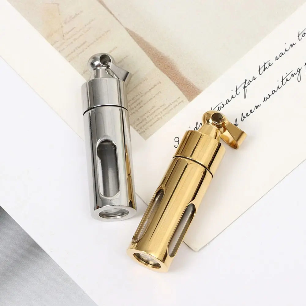 Glass Vial Pendant Necklace – DIY Keepsake Wishing Bottle Vial Pendant Charm Axl