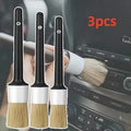 3-Piece Car Detail Brush Set – Interior & Exterior Cleaning Kit Car Detailing Brush Axl 1 set