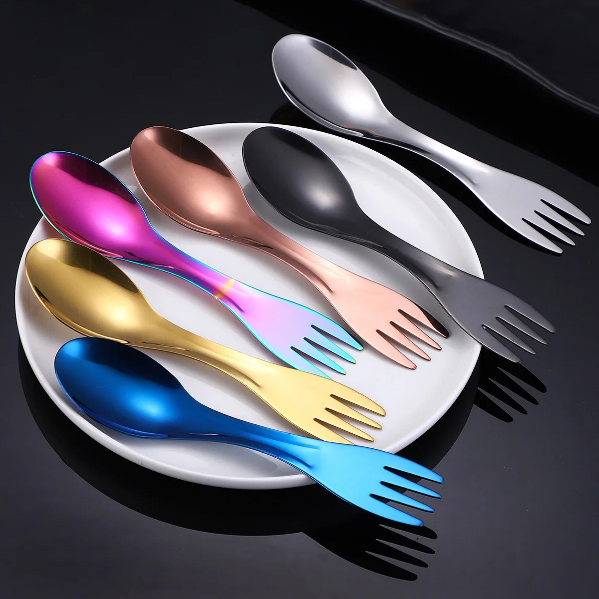 304 Stainless Steel Camping Spork – Multifunctional Fork & Spoon Camping Spork Axl
