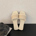 Women's Open-Toe Flat Slides – Summer Beach Flip Flop Sandals Flat Slide Sandals Axl 40 Beige