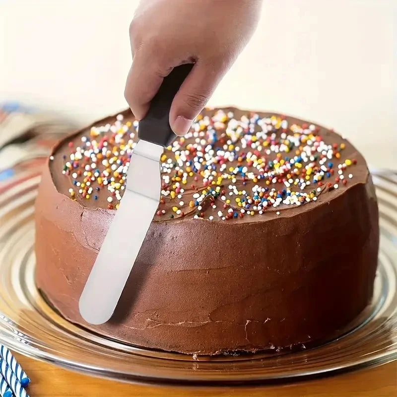 Angled Icing Spatula – Stainless Steel Offset Palette Knife Icing Spatula Axl