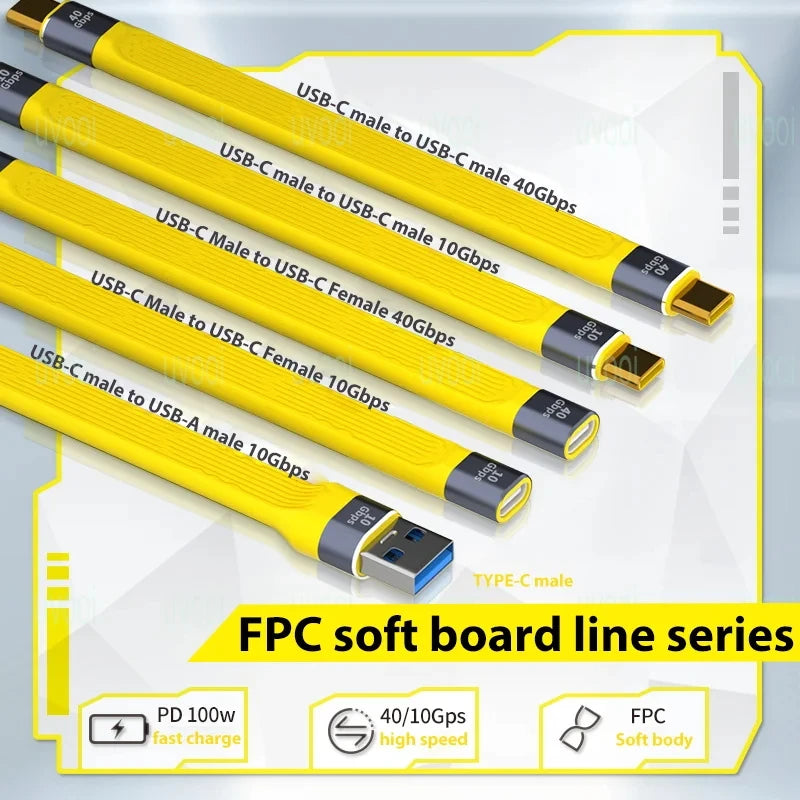 USB 4 Cable 40Gbps USB-C to C 100W PD 8K 60Hz Short 13.8cm USB-C Data Cable Axl