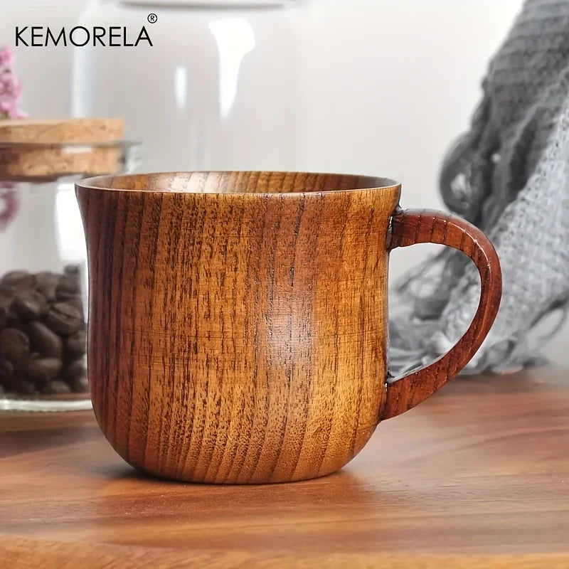 KEMORELA Wooden Coffee Mugs – Vintage Jujube Tea Design Set Wooden Mug Set Axl