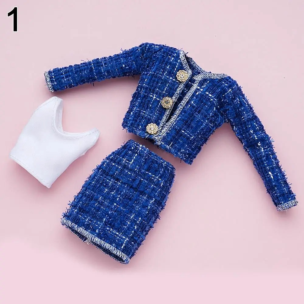 1/6 Doll Winter Outfit – Elegant Coat & Skirt Set for 29–32cm Doll Clothing Set Axl 1