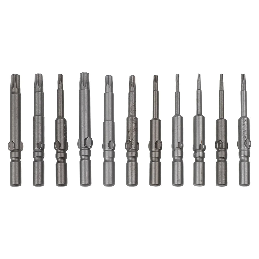 Torx Screwdriver Bit Set T5–T30 | 6mm Round Shank 6 & 11 Pc Screwdriver Bit Set Axl