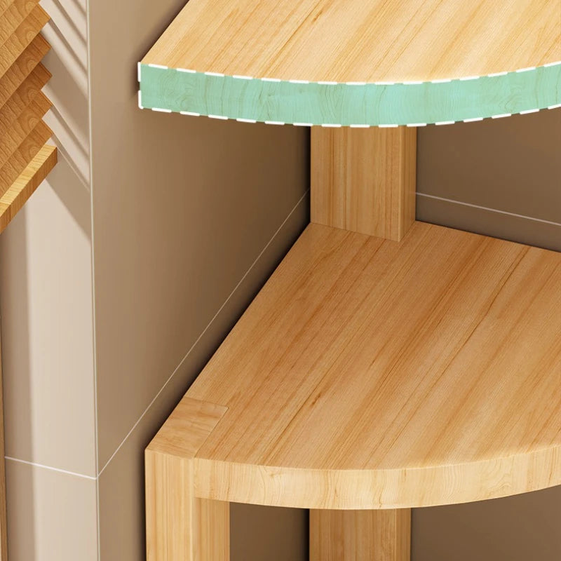 Wooden Corner Shelf Organizer – 2-3 Tier Display Storage Rack Corner Shelf Rack Axl