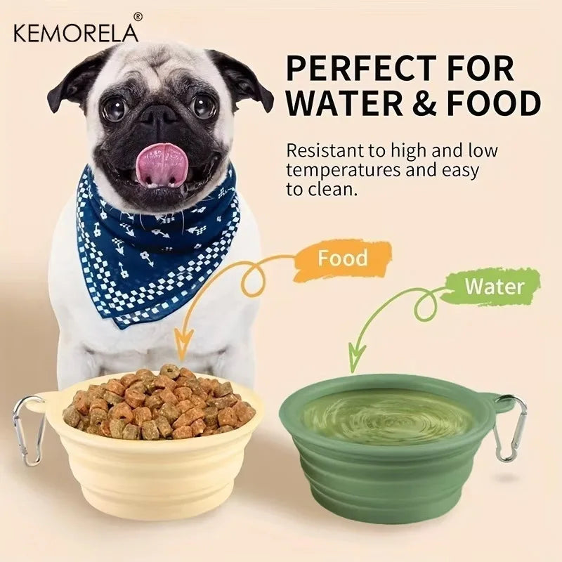 Foldable Dog Travel Bowl – Portable Collapsible Pet Bowl Collapsible Pet Bowl Axl