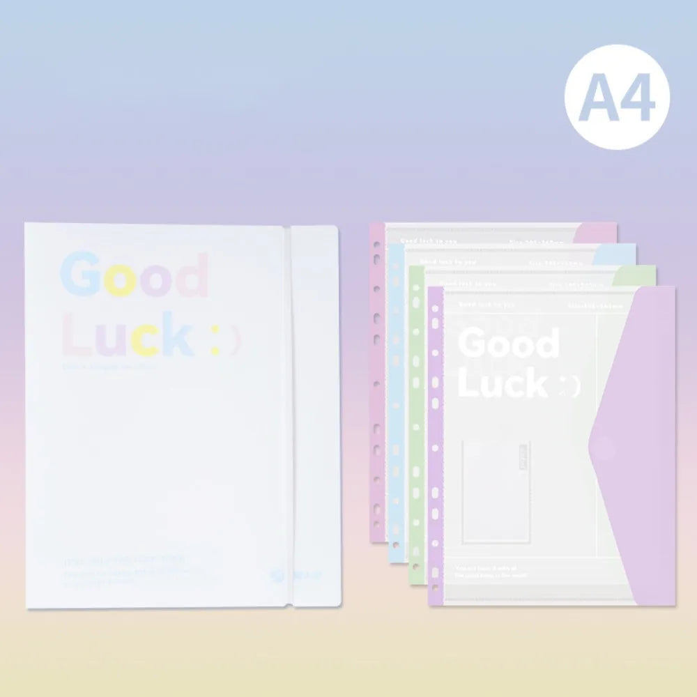 A4 Loose Leaf File Folder | Transparent Exam Paper Storage Bag File Folder Axl White Set