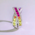 Huitan Cross Ring for Women – Brass & Cubic Zirconia | Sizes 5–14 Fashion Ring Axl Q907 7