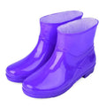 Lorilury Women's Non-Slip PVC Ankle Rain Boots | Galoshes Women's Rain Boots Axl Purple 36
