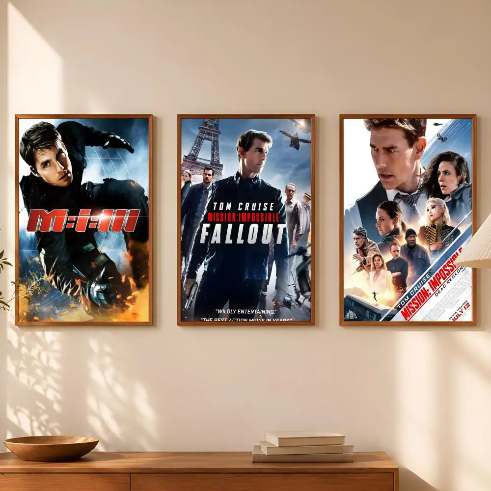 Mission Impossible Self-Stick HD PVC Wall Poster – Waterproof Wall Art Poster Axl