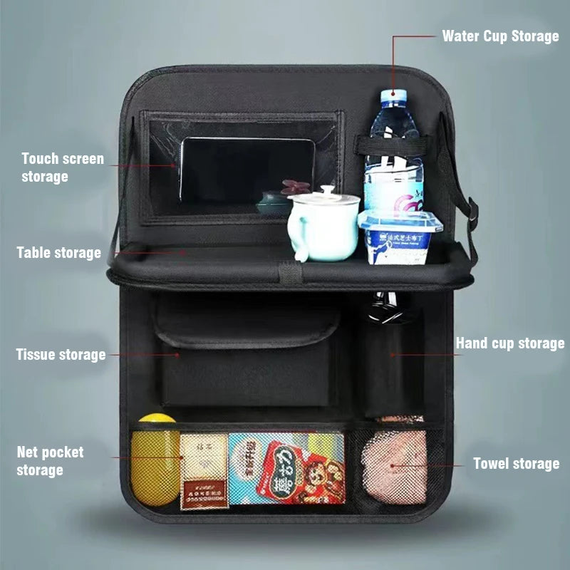Car Seat Back Organizer – Multi-Pocket PU Bag & Tablet Holder Car Seat Organizer Axl