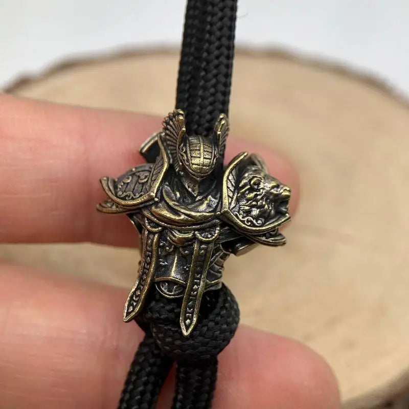 Warrior Paladin Brass Knife Bead EDC Paracord Lanyard Pendant EDC Lanyard Bead Axl